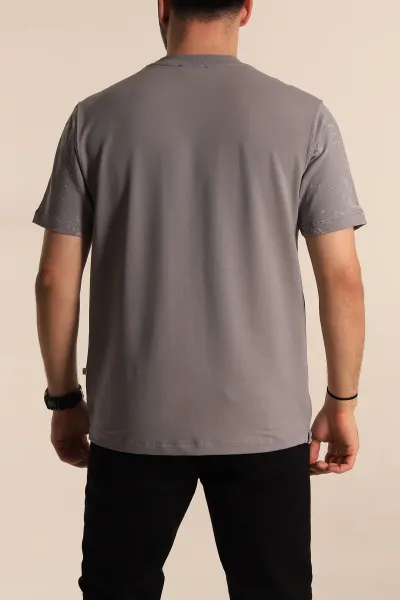 Füme Relaxed Fit Sprey Baskılı Erkek Tişört 268120