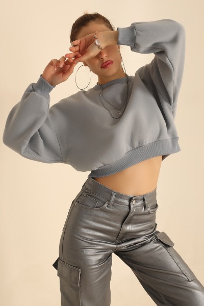 Füme Şardonlu Bayan Sweat 215112