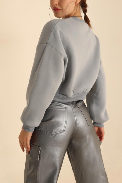 Füme Şardonlu Bayan Sweat 215112