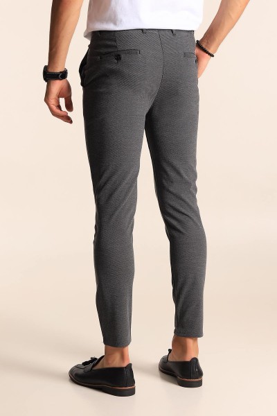 Füme Slim Fit Desenli Erkek Pantolon 194613