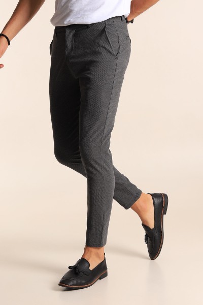 Füme Slim Fit Desenli Erkek Pantolon 194613