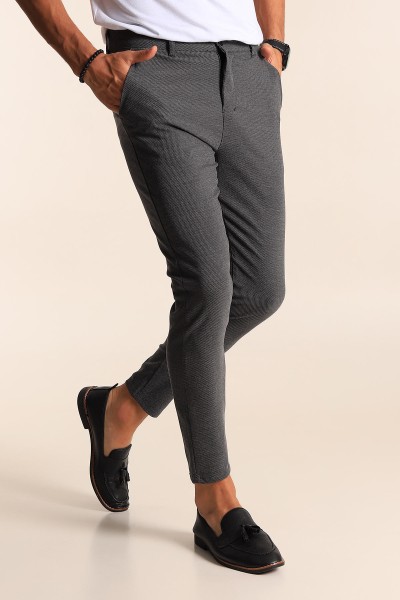 Füme Slim Fit Desenli Erkek Pantolon 194613