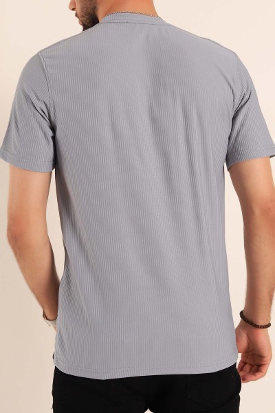 Füme Slim Fit Fitilli Doku Cepli Erkek Tişört 190188