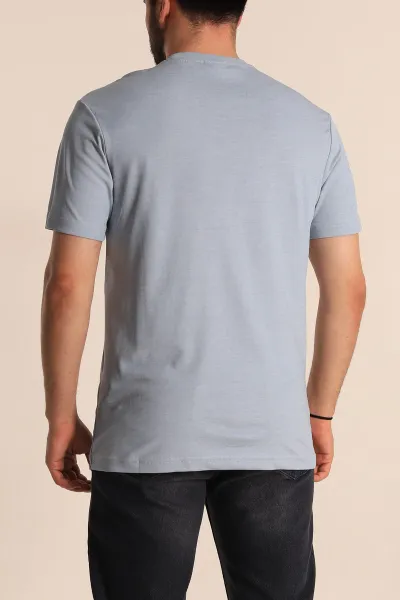 Füme Slim Fit Nakış Logo Detay Erkek Tişört 264968