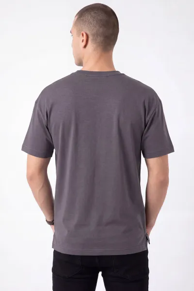 Füme Süprem Oysho Kumaş Oversize Erkek Tişört 461210