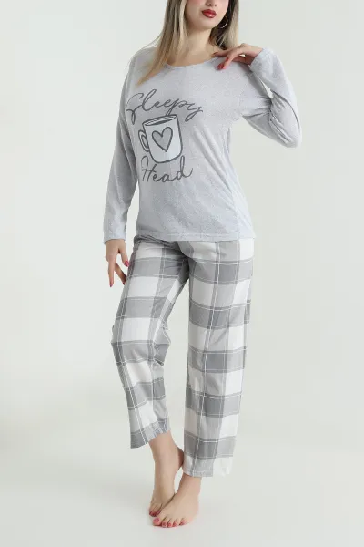 Füme Süprem Uzun Kol Kadın Pijama Takımı 493639