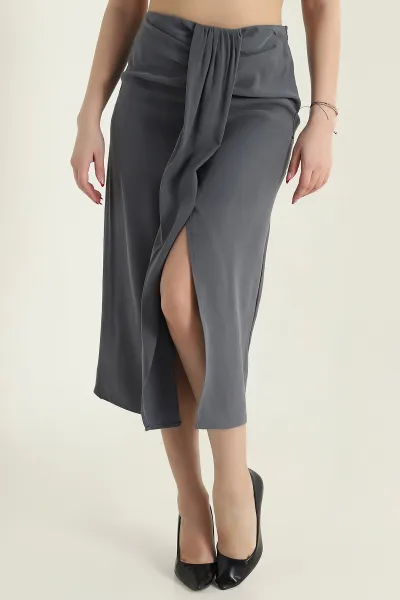Füme Tencel Modal Twil Kadın Etek 434020