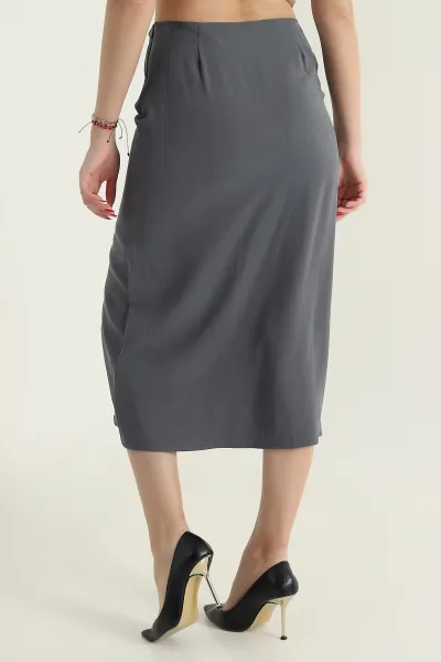Füme Tencel Modal Twil Kadın Etek 434020