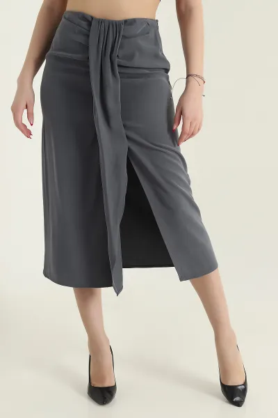 Füme Tencel Modal Twil Kadın Etek 434020
