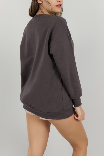 Füme Üç İp Bayan Sweat 144915