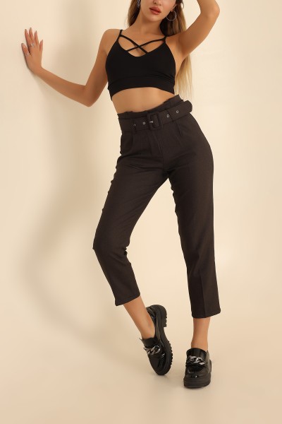 Füme Yün Efekt Bayan Pantolon 209348