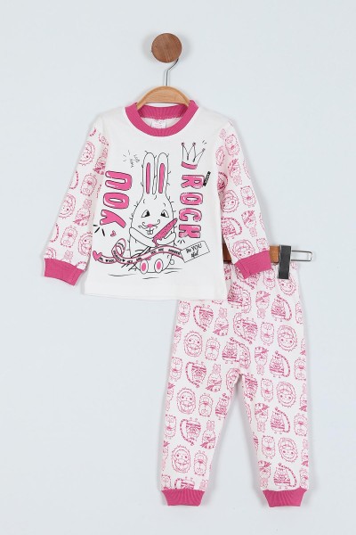 fusya-1-3-yas-tavsan-baskili-kiz-cocuk-pijama-takim-219644