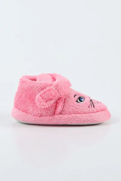 Fuşya ( 21 - 24 ) Peluş Cırt Bantlı Kız Bebek Panduf 499068