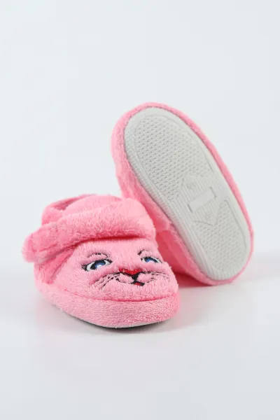 Fuşya ( 21 - 24 ) Peluş Cırt Bantlı Kız Bebek Panduf 499068