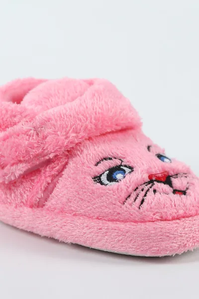 Fuşya ( 21 - 24 ) Peluş Cırt Bantlı Kız Bebek Panduf 499068