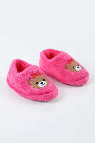 Fuşya ( 21 - 24 ) Peluş Figürlü Kız Bebek Panduf 495168