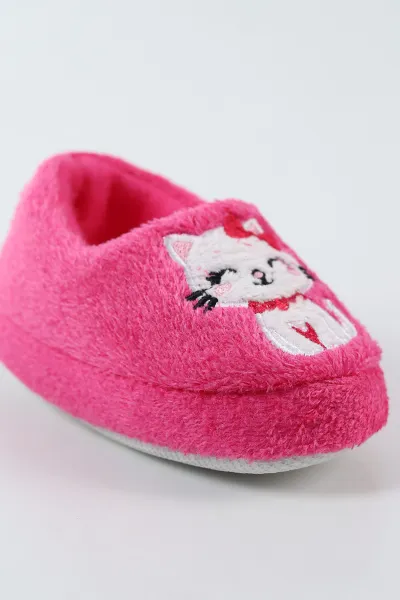 Fuşya ( 21 - 24 ) Peluş Figürlü Kız Bebek Panduf 500318