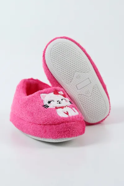 Fuşya ( 21 - 24 ) Peluş Figürlü Kız Bebek Panduf 500318