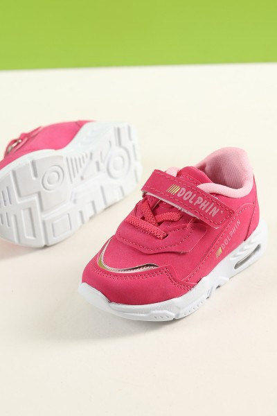 Fuşya (21-25 Bebe) Işıklı Cırtlı Kız Bebe Spor Ayakkabı 225799