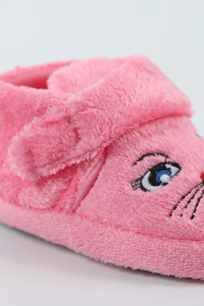 Fuşya ( 25 - 30 ) Peluş Cırt Bantlı Kız Çocuk Panduf 499070