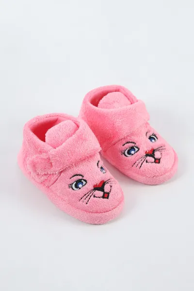 Fuşya ( 25 - 30 ) Peluş Cırt Bantlı Kız Çocuk Panduf 499070
