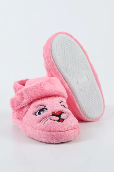 Fuşya ( 25 - 30 ) Peluş Cırt Bantlı Kız Çocuk Panduf 499070
