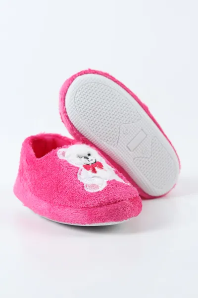 Fuşya ( 25 - 30 ) Peluş Figürlü Çocuk Panduf 496292