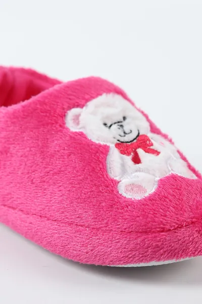 Fuşya ( 29 - 34 ) Peluş Figürlü Çocuk Panduf 496299