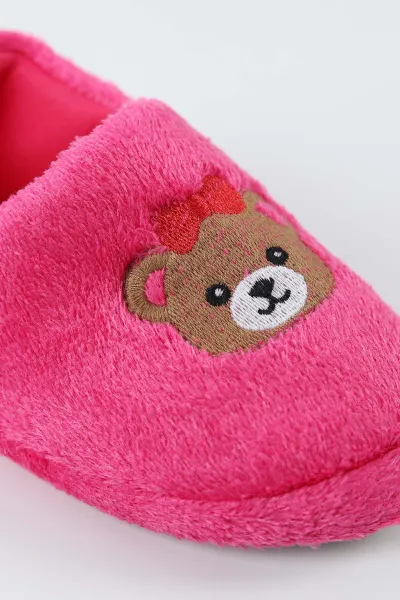 Fuşya ( 29 - 34 ) Peluş Figürlü Kız Çocuk Panduf 495170
