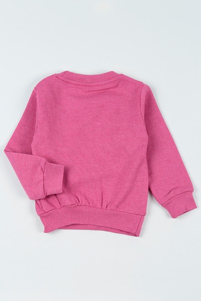 Fuşya (3-7 Yaş) Love Baskılı Kız Çocuk Sweatshirt 92595