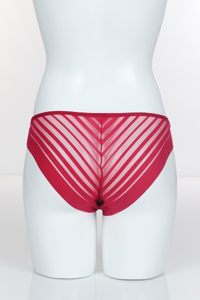 Fuşya 3687 Bikini Ön Arka Transparan Bant Külot 102377