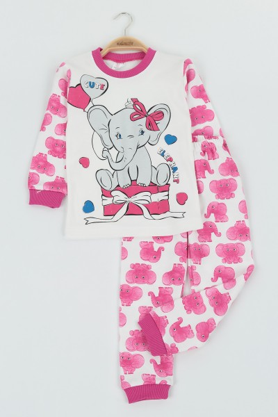 fusya-4-6-yas-fil-baskili-kiz-cocuk-pijama-takim-132847