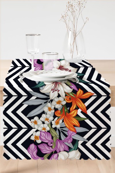 45x140 Dijital Baskılı Özel Tasarım Modern Runner 223855