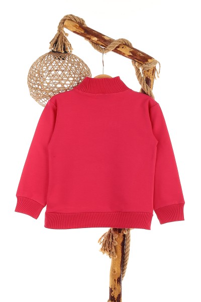 Fuşya (5-8 Yaş) Part Tıme Baskılı İki İp Şardonlu Kız Çocuk Sweat 151585