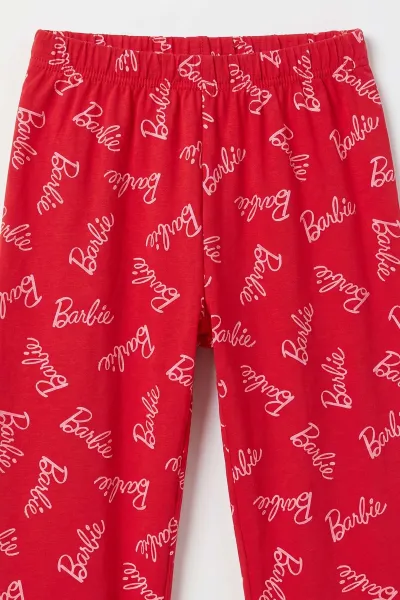 Fuşya (6-14 Yaş) Desenli Yakadan Yarım Düğmeli  Süprem Kumaş Kız Çocuk Pijama Takımı 487225