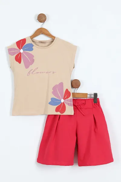 fusya-6-14-yas-flowers-baskili-sortlu-kiz-cocuk-yazlik-takim-342565