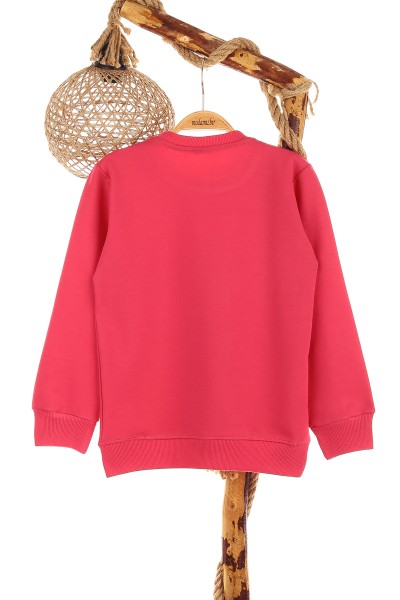 Fuşya (9-12 Yaş) Rose Baskılı Kız Çocuk Sweat 150960