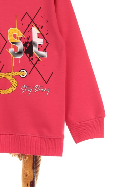 Fuşya (9-12 Yaş) Rose Baskılı Kız Çocuk Sweat 150960