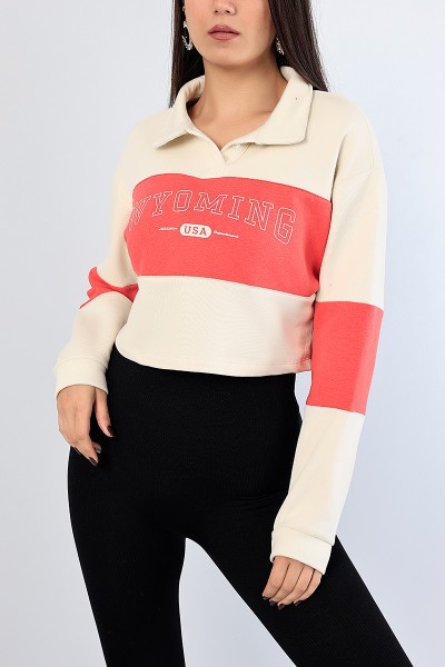 Fuşya Bayan Şardonlu Sweat 82389