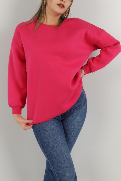 Fuşya İçi Şardonlu Bayan Sweat 146629