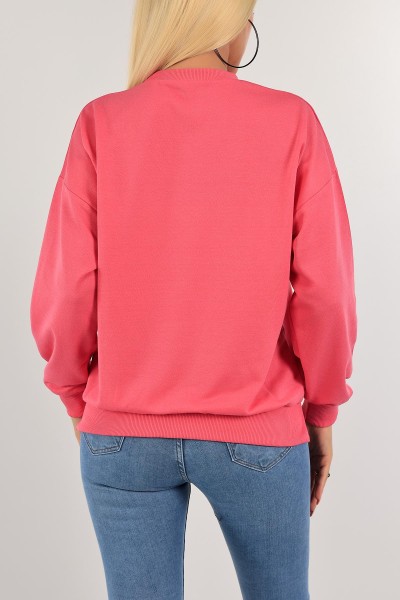 Fuşya İki İp Bayan Sweat 126652