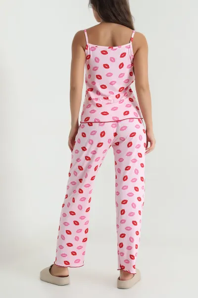 Fuşya İp Askılı Kadın Pijama Takımı 476881