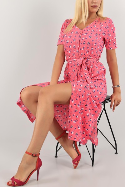 fusya-kemerli-dugmeli-rasel-kumas-elbise-126381