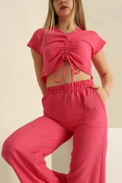 fusya-keten-buzgulu-bluz-pantolon-takim-259937