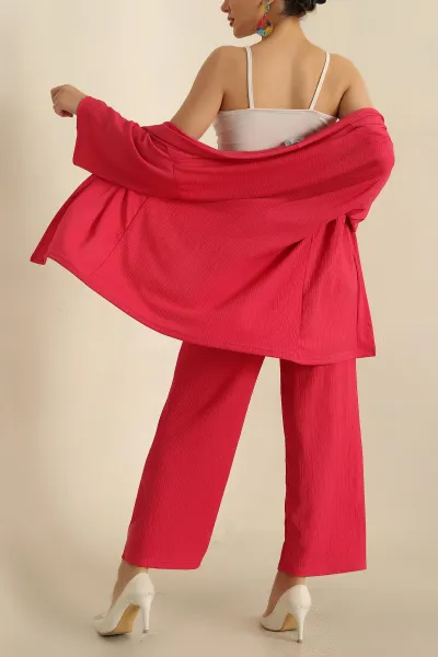 Fuşya Kimono Pantolon Okyanus İkili Takım 273222