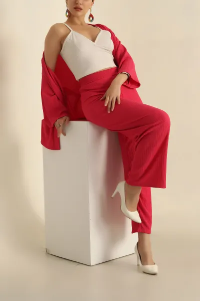 Fuşya Kimono Pantolon Okyanus İkili Takım 273222