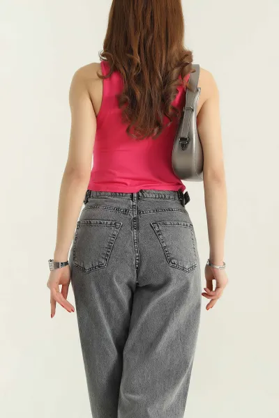 Fuşya Kolsuz Likralı Crop 335303