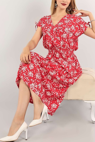 Fuşya Krinkıl Kumaş Elbise 117440
