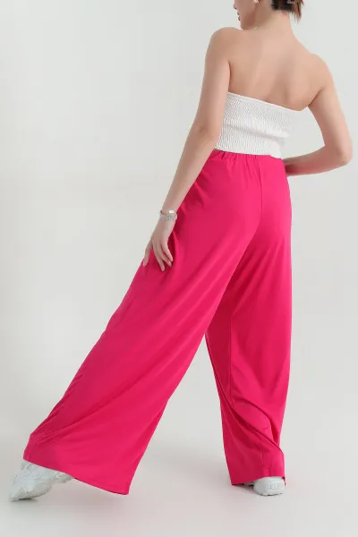 Fuşya Oysho Bol Paça Bayan Pantolon 353992