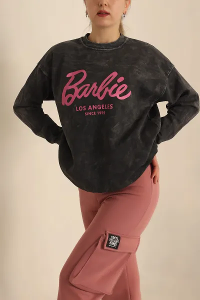 Fuşya Şardonlu Batik Bayan Sweat 239713